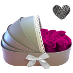 Boite de roses éternelles de couleur mauve - Berceau