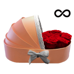Boite de roses éternelles de couleur rouge