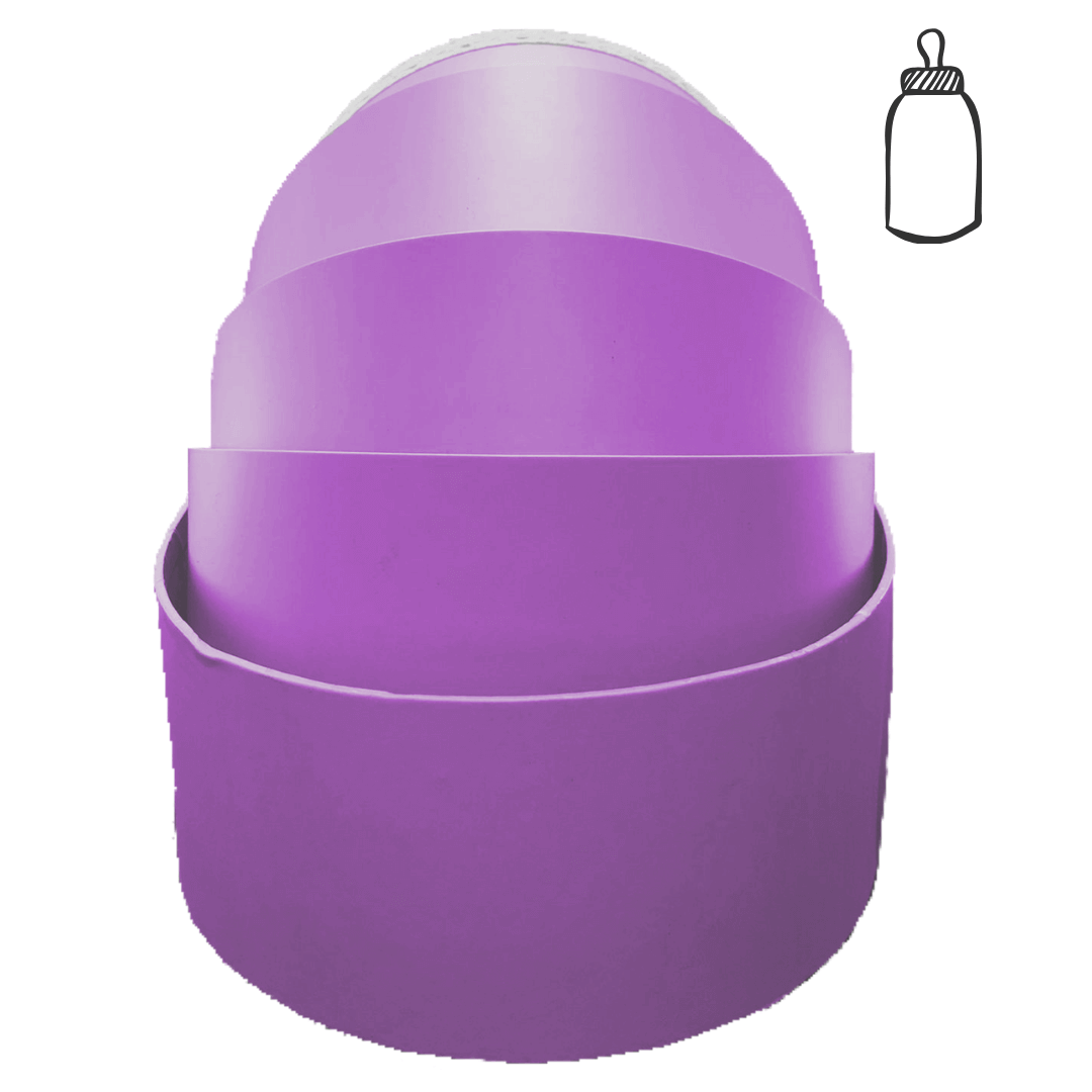 Boite de roses éternelles de couleur mauve