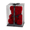 Ours de fleurs rouge