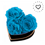 Boite de roses éternelles en forme de cœur