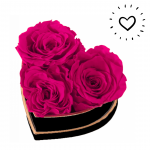 Boite de roses éternelles en forme de cœur