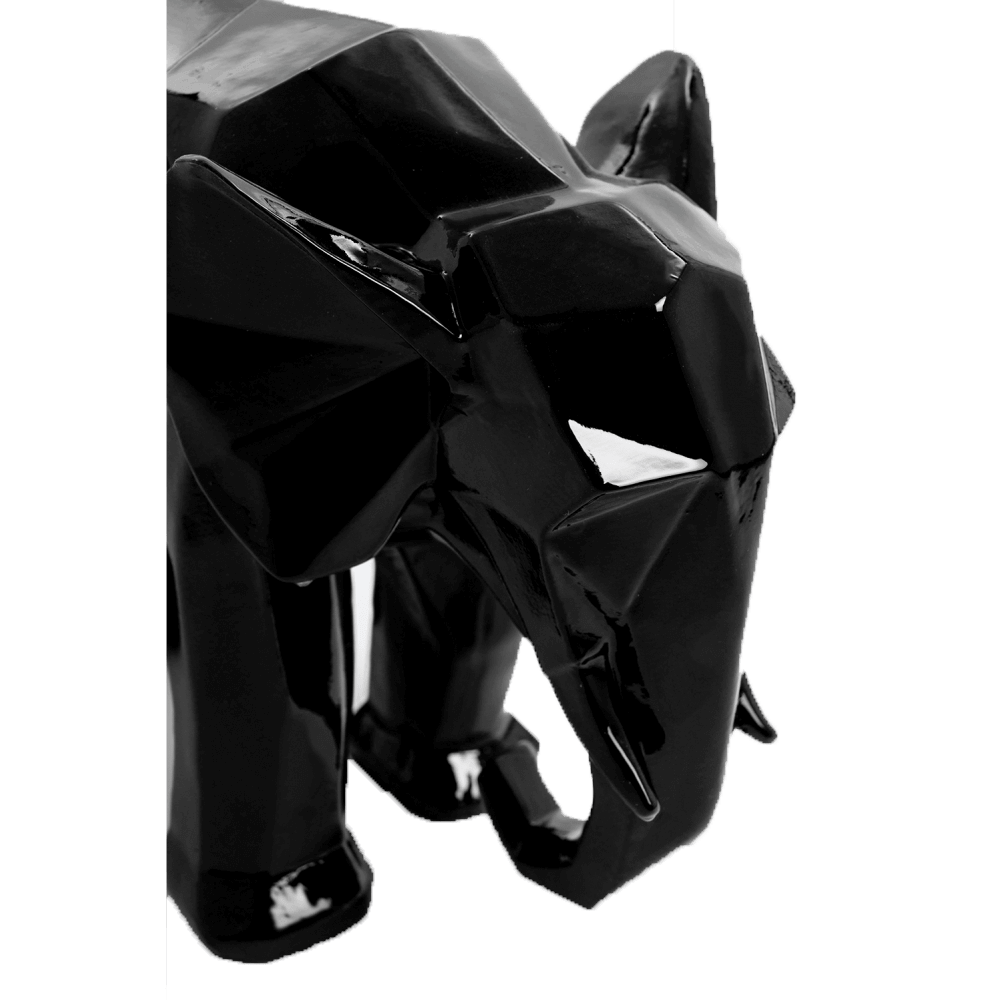 Statue éléphant en résine noir