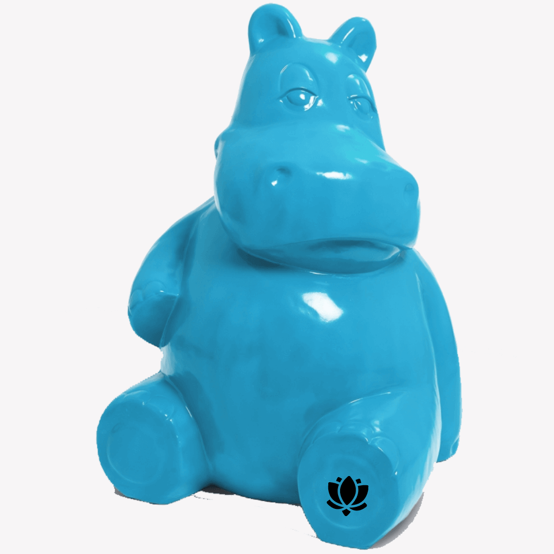 Hippopotame en resine 9 1 | The Luxury Box