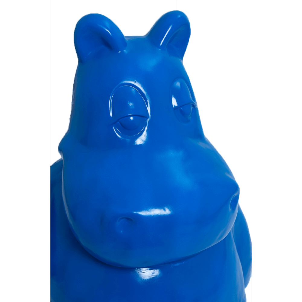 Statue hippopotame bleu