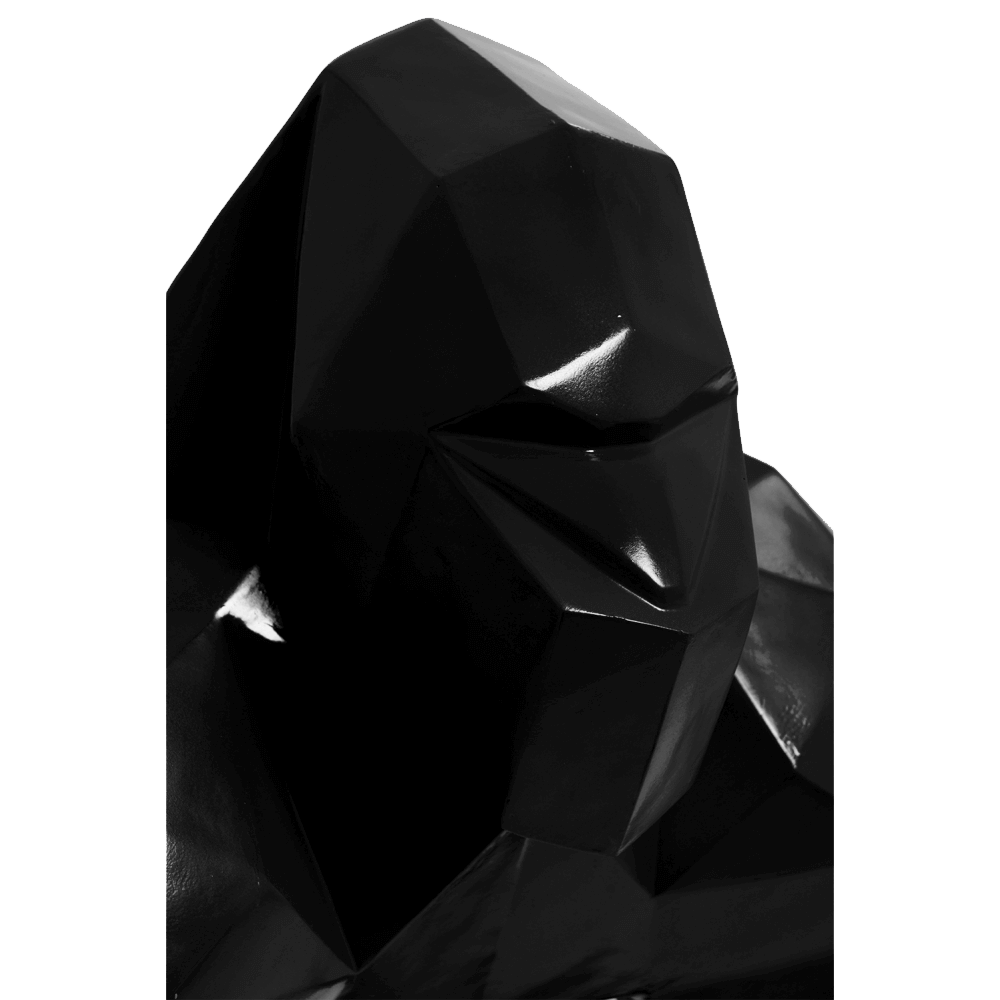 kamina 120cm statue gorille origami geant taille xl colori noir 2 | The Luxury Box