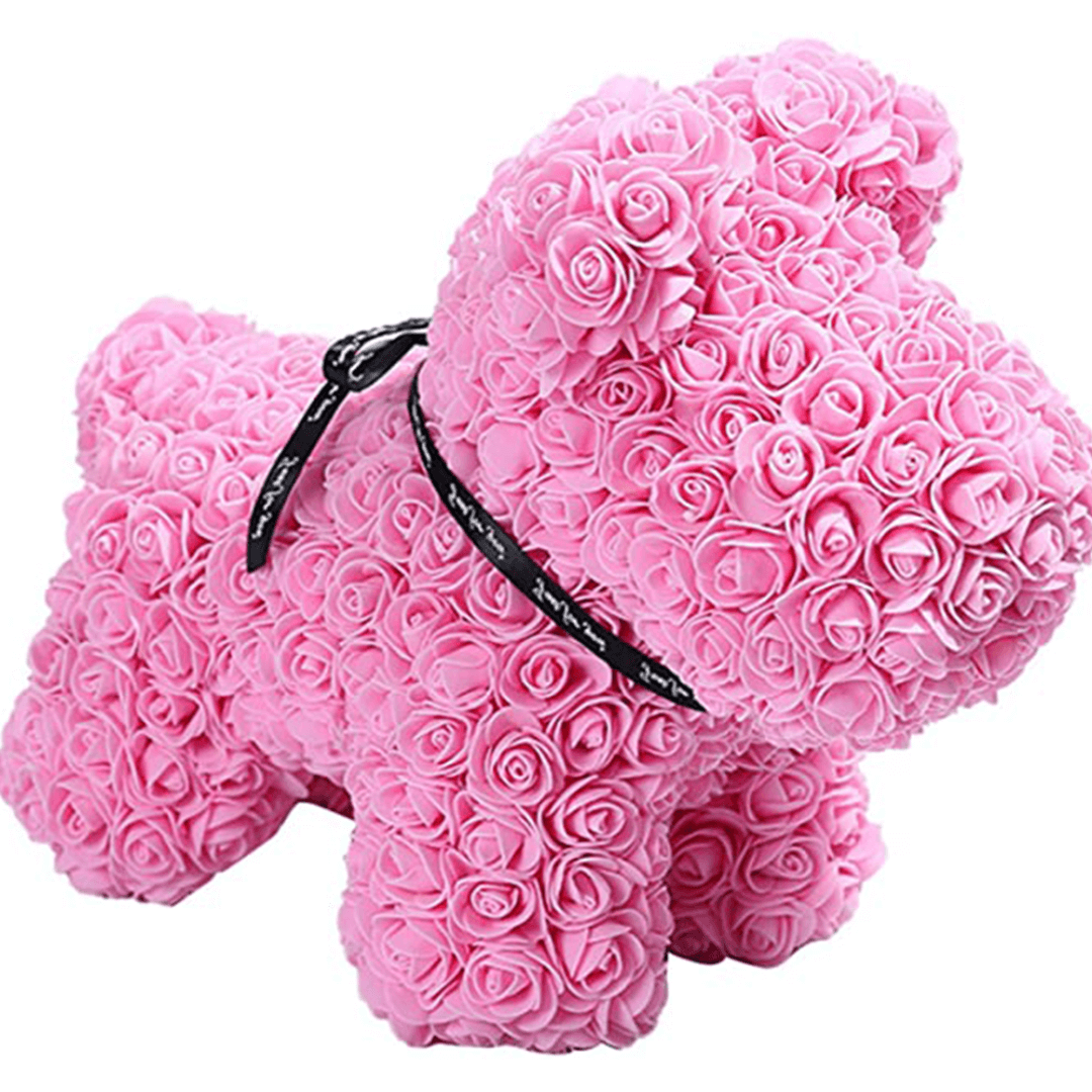 Chien de fleurs éternelles