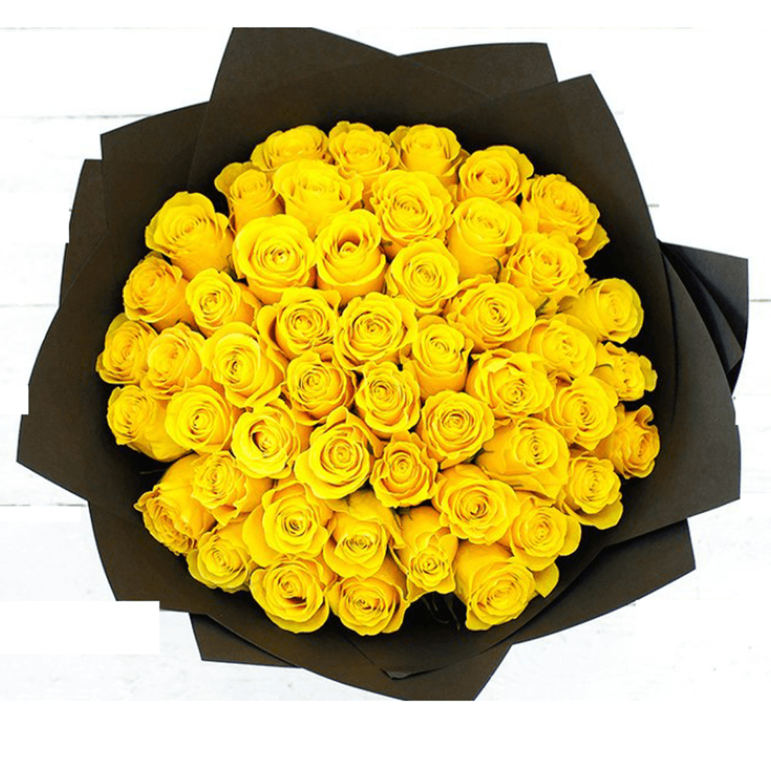 Bouquet de 50 roses jaune 4 1 | The Luxury Box