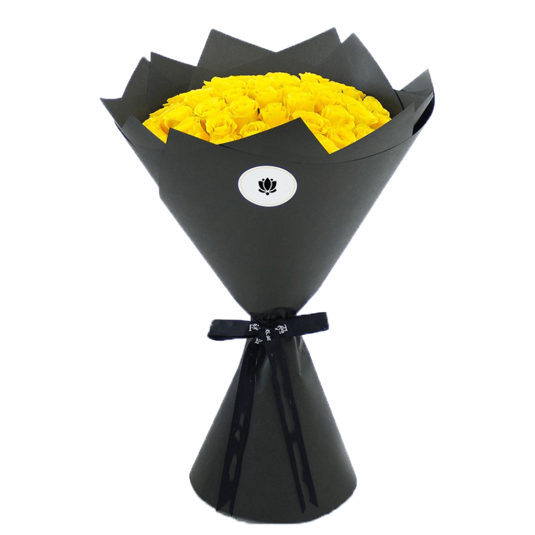 Bouquet de 50 roses jaune 6 1 | The Luxury Box