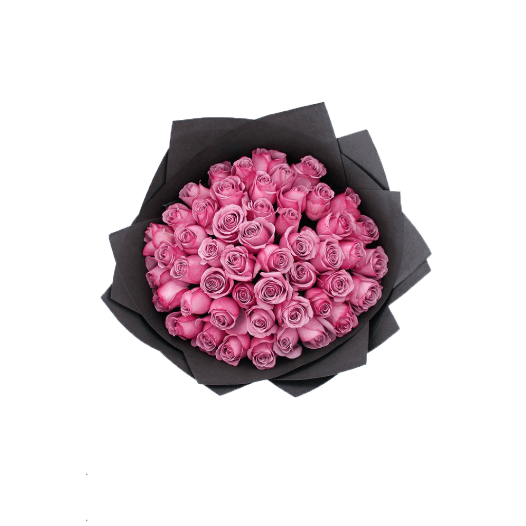 Bouquet de 50 roses mauve 4 | The Luxury Box