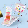 Carte Surprise Explosion de confettis Birthday cake