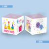 Carte Surprise Explosion de confettis Birthday cake1