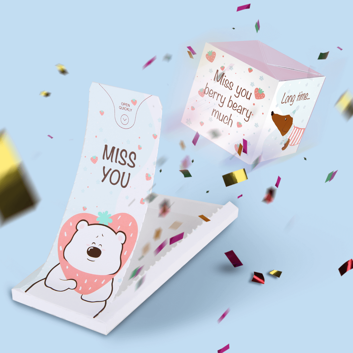 Carte Surprise Explosion de confettis