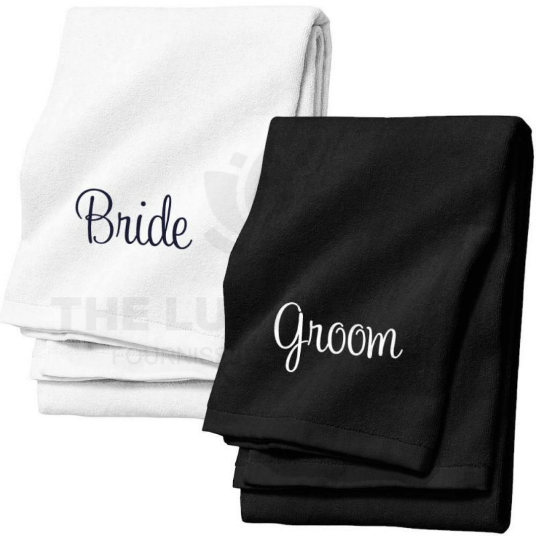 Serviette mariage personnalisable