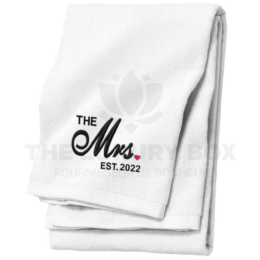 Serviette mariage personnalisable