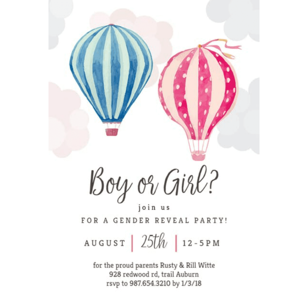 Invitation pour vos baby shower