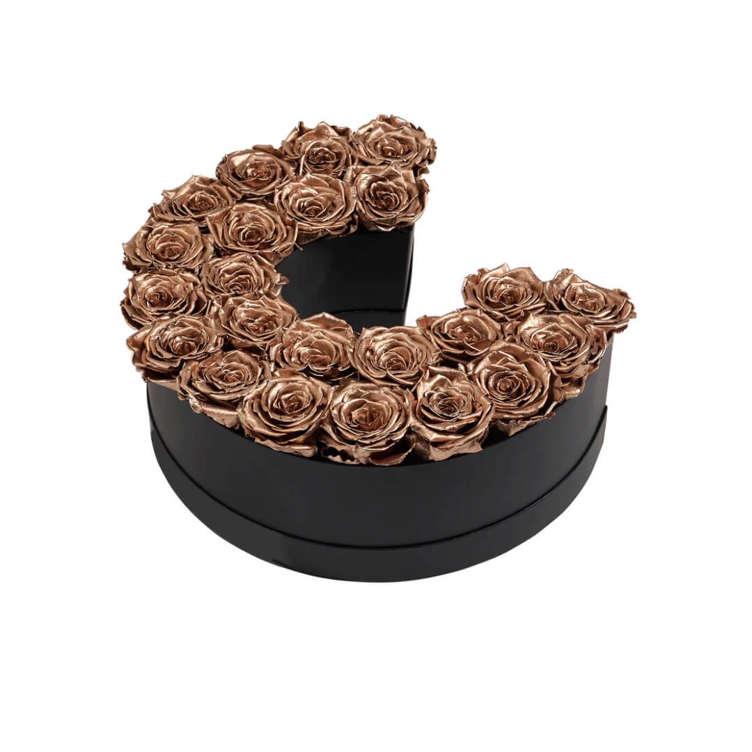 Lettre de Roses en or