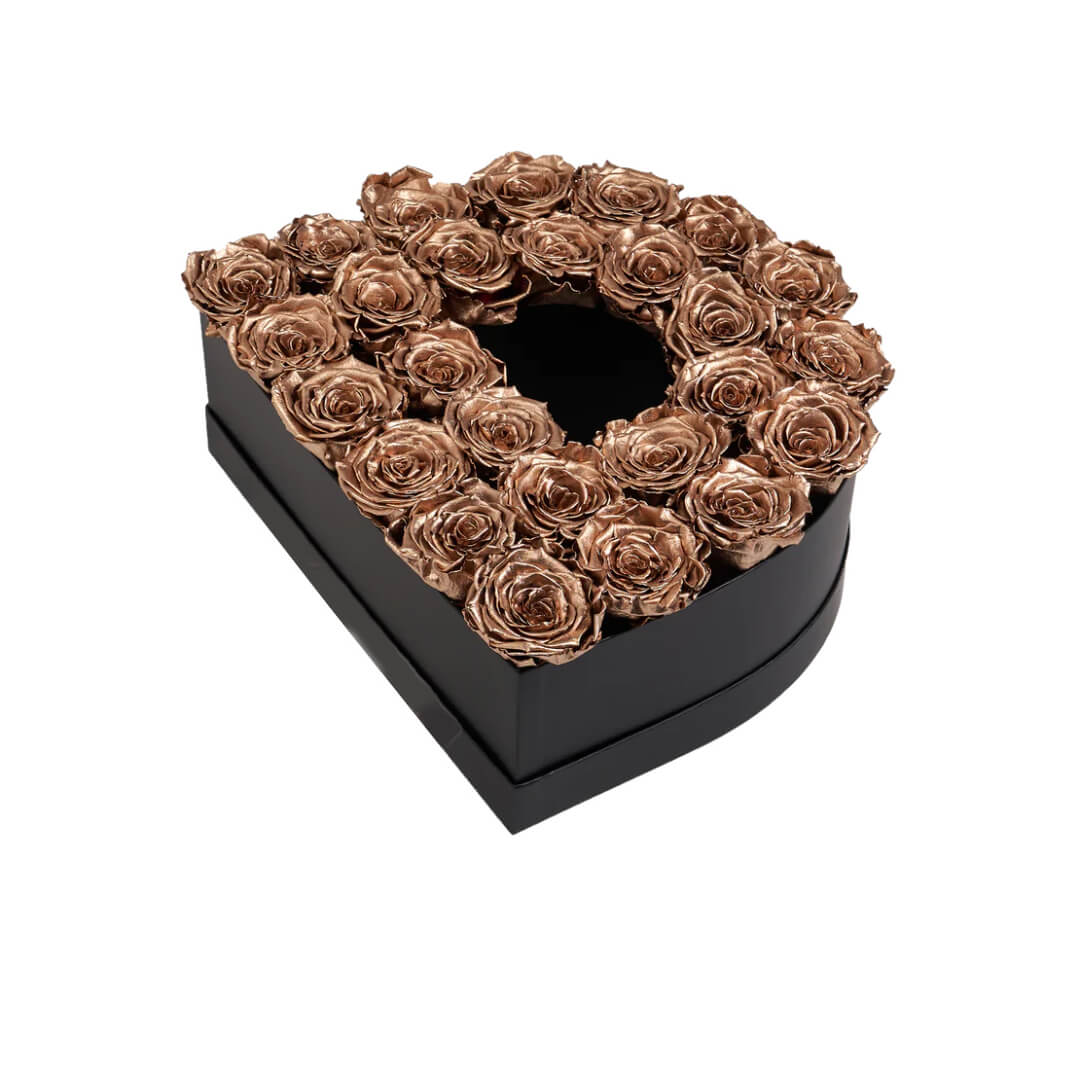 Lettre de Roses en or