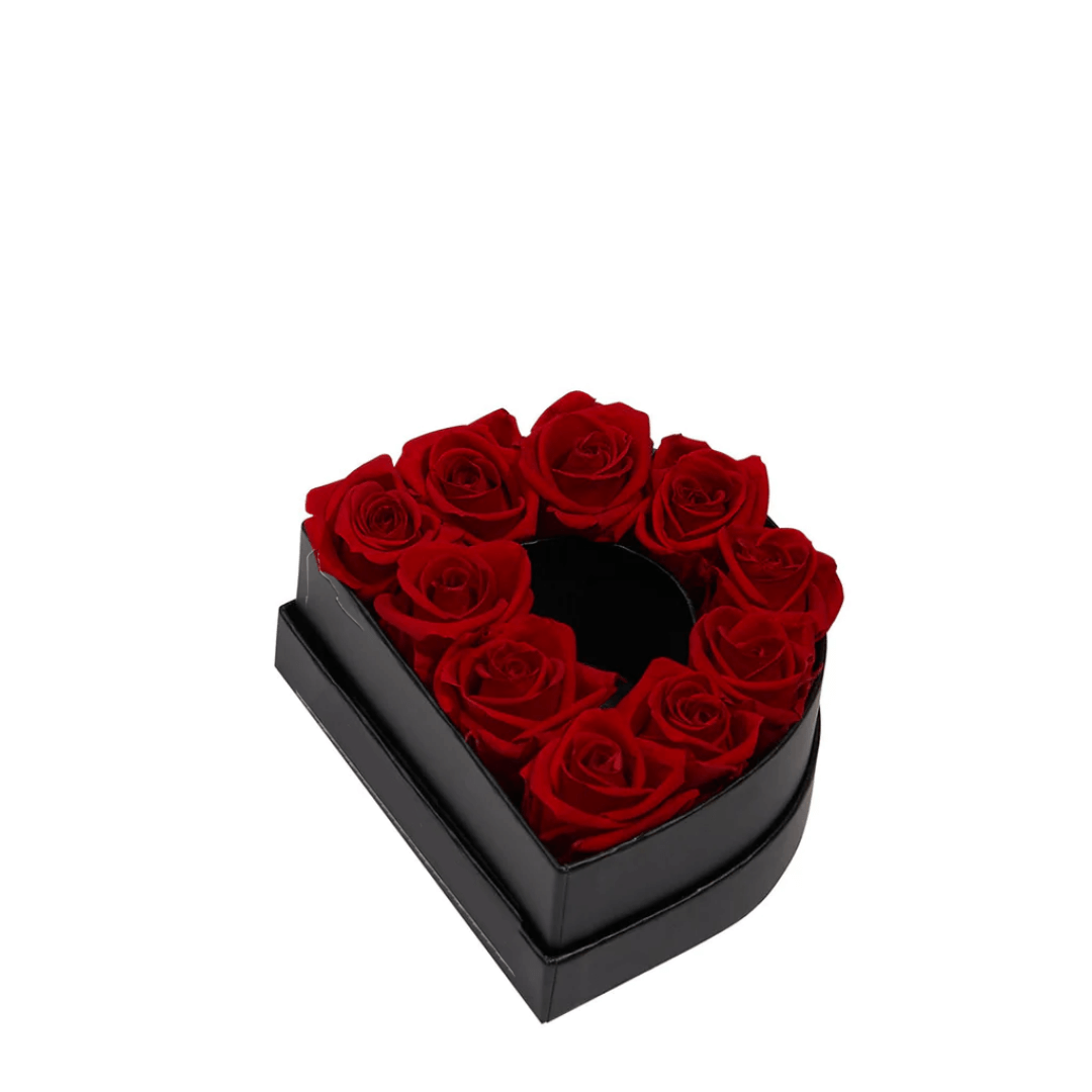 Coffret de fleurs éternelles lettre
