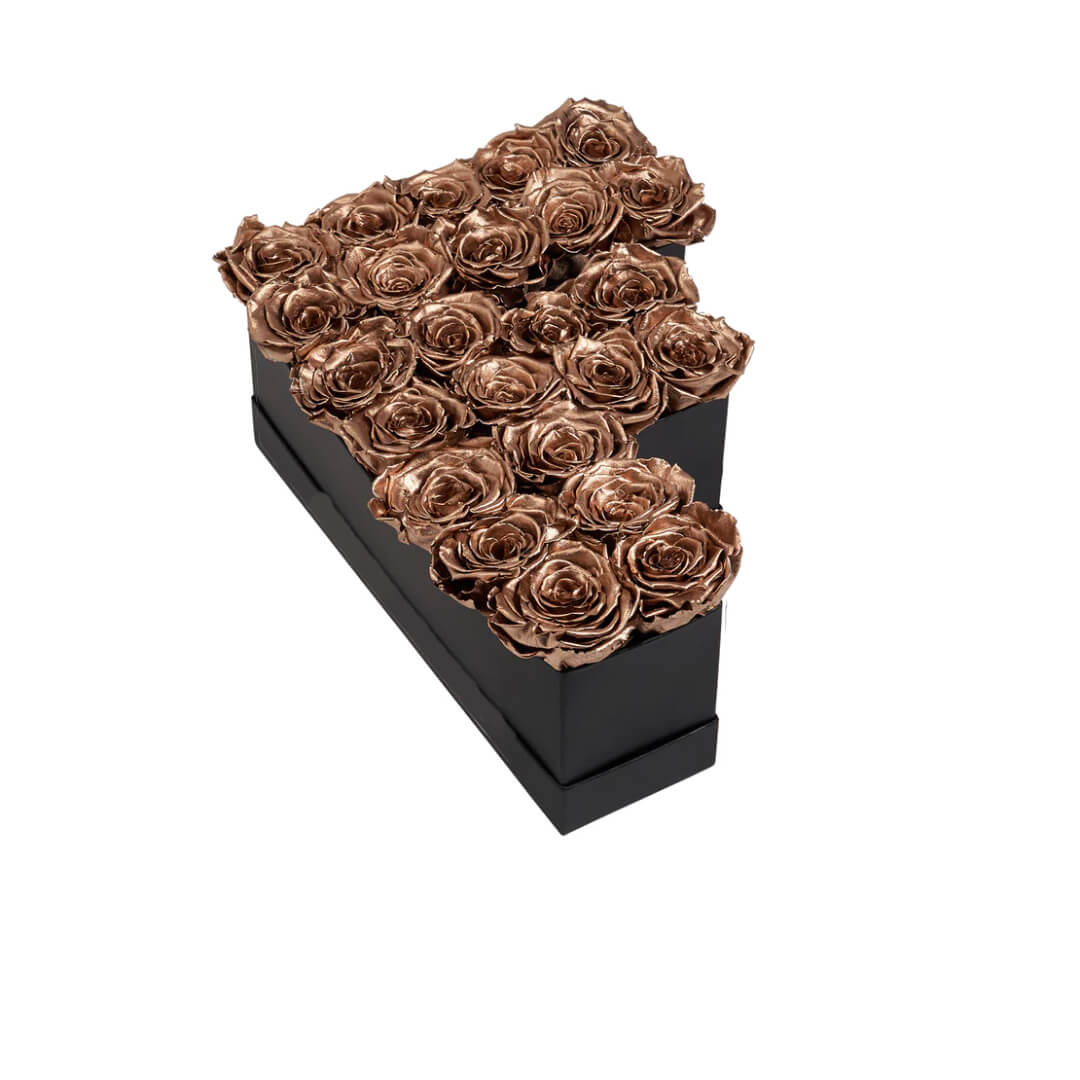 Lettre de Roses en or