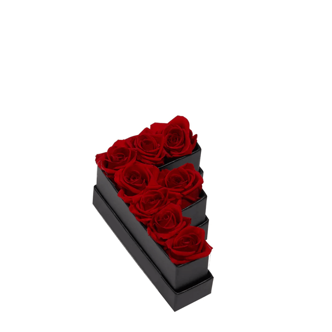 Coffret de fleurs éternelles lettre