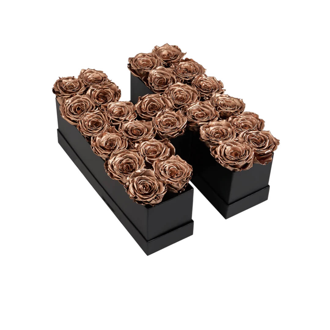 Lettre de Roses en or