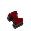 Coffret de fleurs éternelles lettre