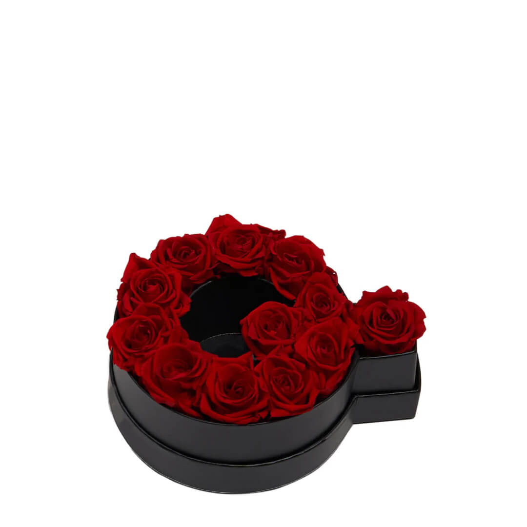 Coffret de fleurs éternelles lettre