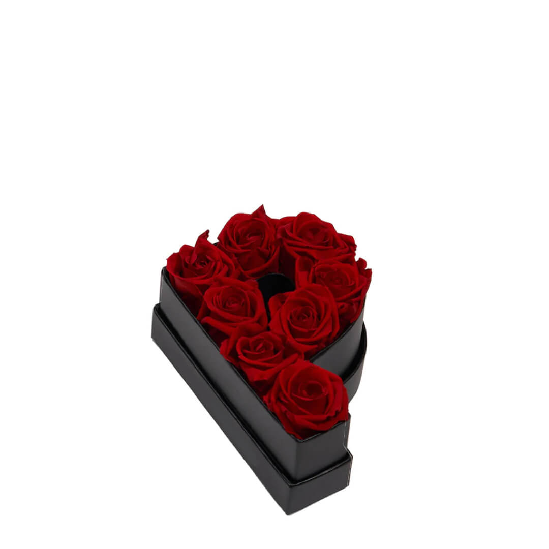 Coffret de fleurs éternelles lettre