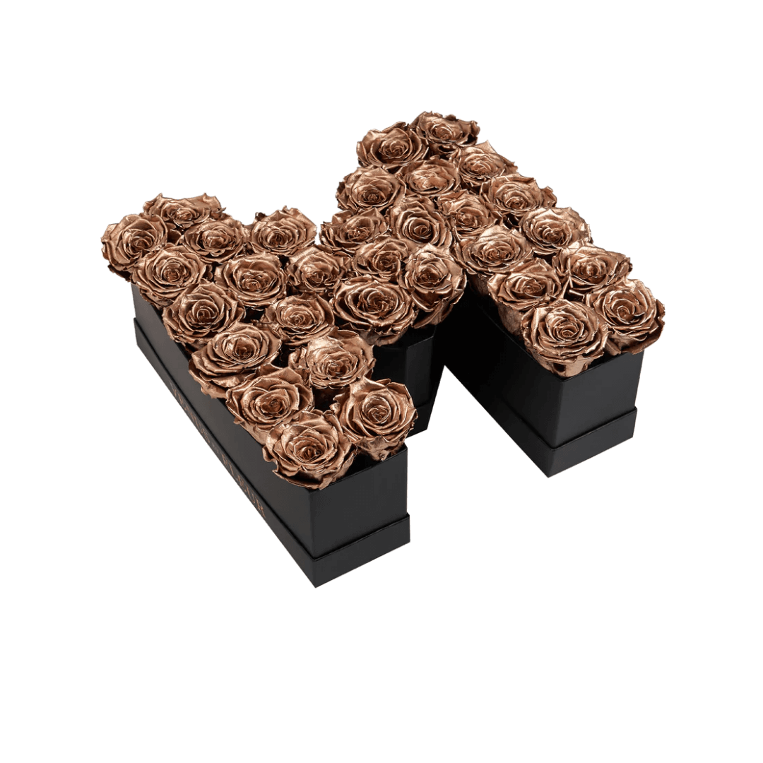 Lettre de Roses en or