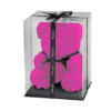 Ours de fleurs rose avec coffret