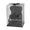 Ours de roses gris avec coffret