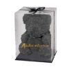 Ours de roses gris avec coffret