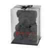 Ours de roses noir avec coffret Ours de roses gris avec coffret