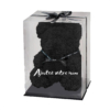 Ours de roses noir avec coffret Ours de roses noir avec coffret