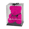 Ours de roses rose avec coffret Ours de roses rose avec coffret