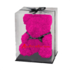 Ours de roses rose avec coffret Ours de roses rose avec coffret