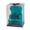 Ours de roses turquoise avec coffret Ours de roses turquoise avec coffret