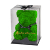Ours de roses vert avec coffret