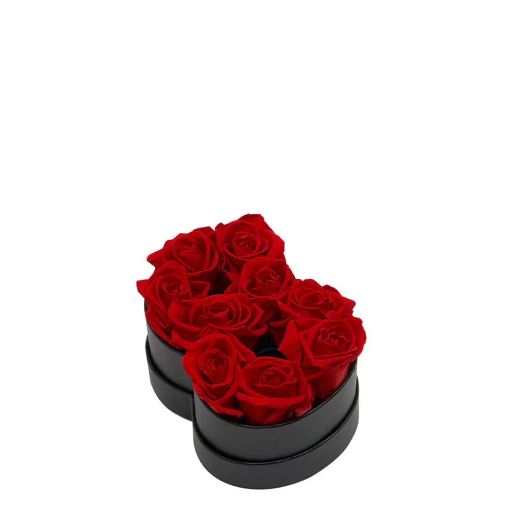Coffret de fleurs éternelles chiffre