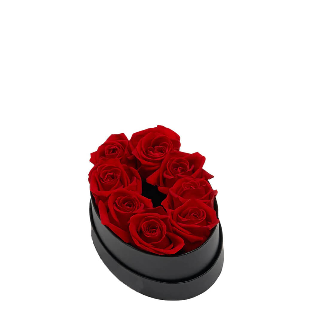 Coffret de fleurs éternelles chiffre