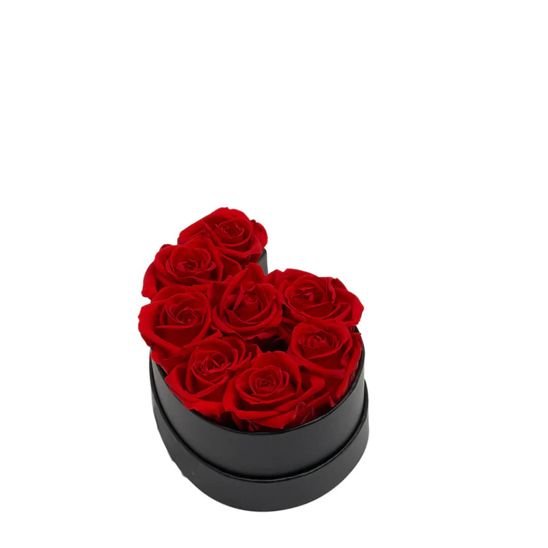 Petit chiffr rouge (8) Coffret de fleurs éternelles chiffre