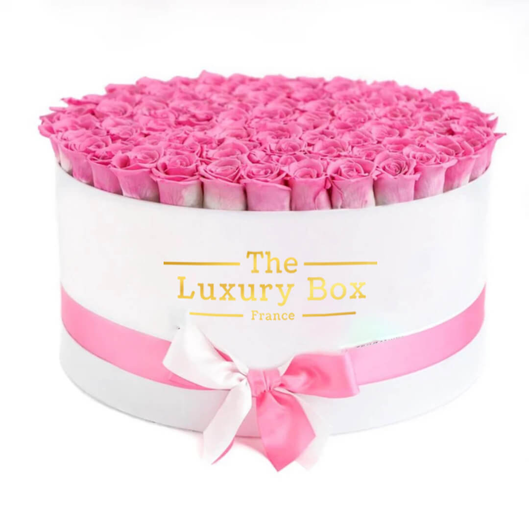 Commander/Acheter un coffret de roses éternelles rose