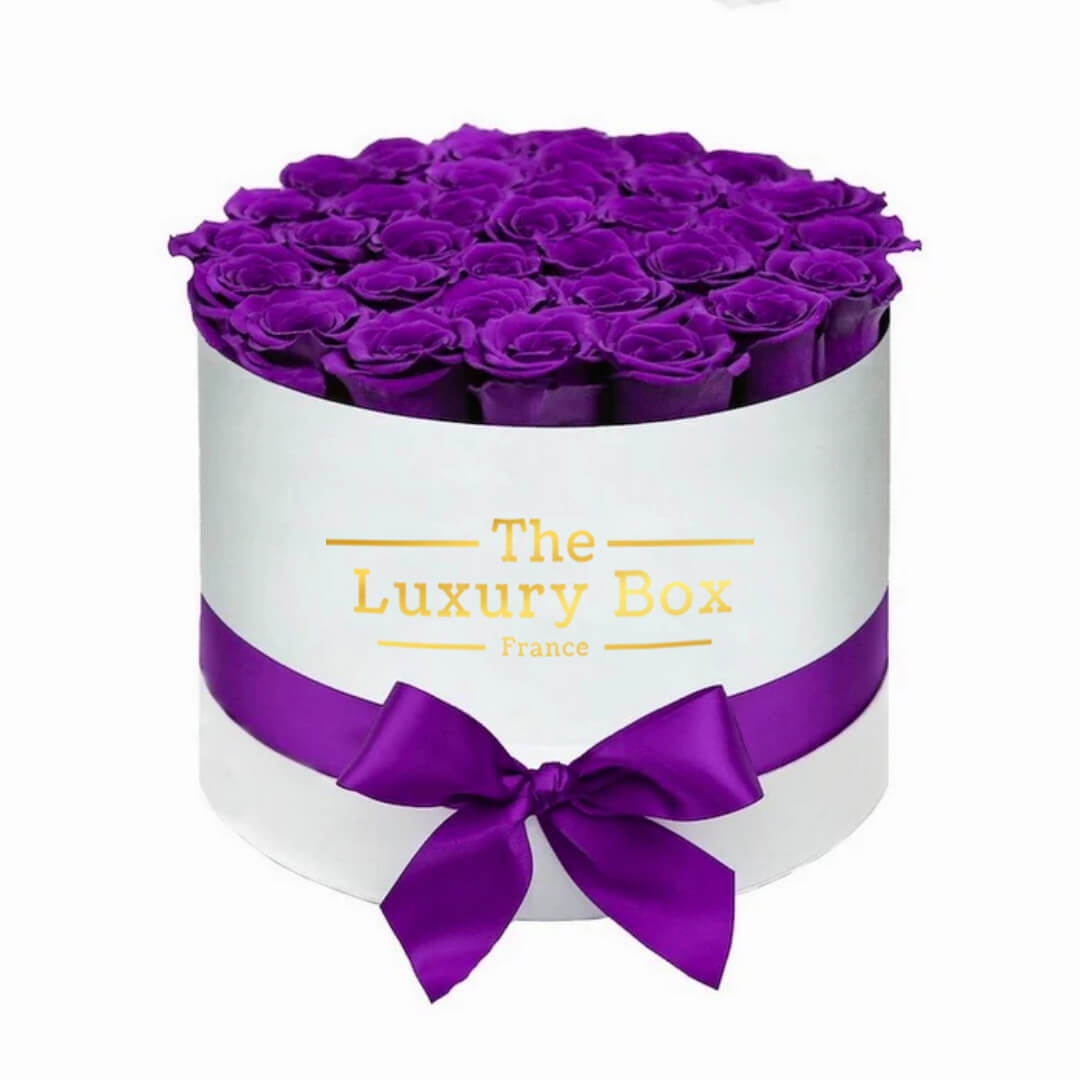 Commander/Acheter un coffret de roses éternelles violet