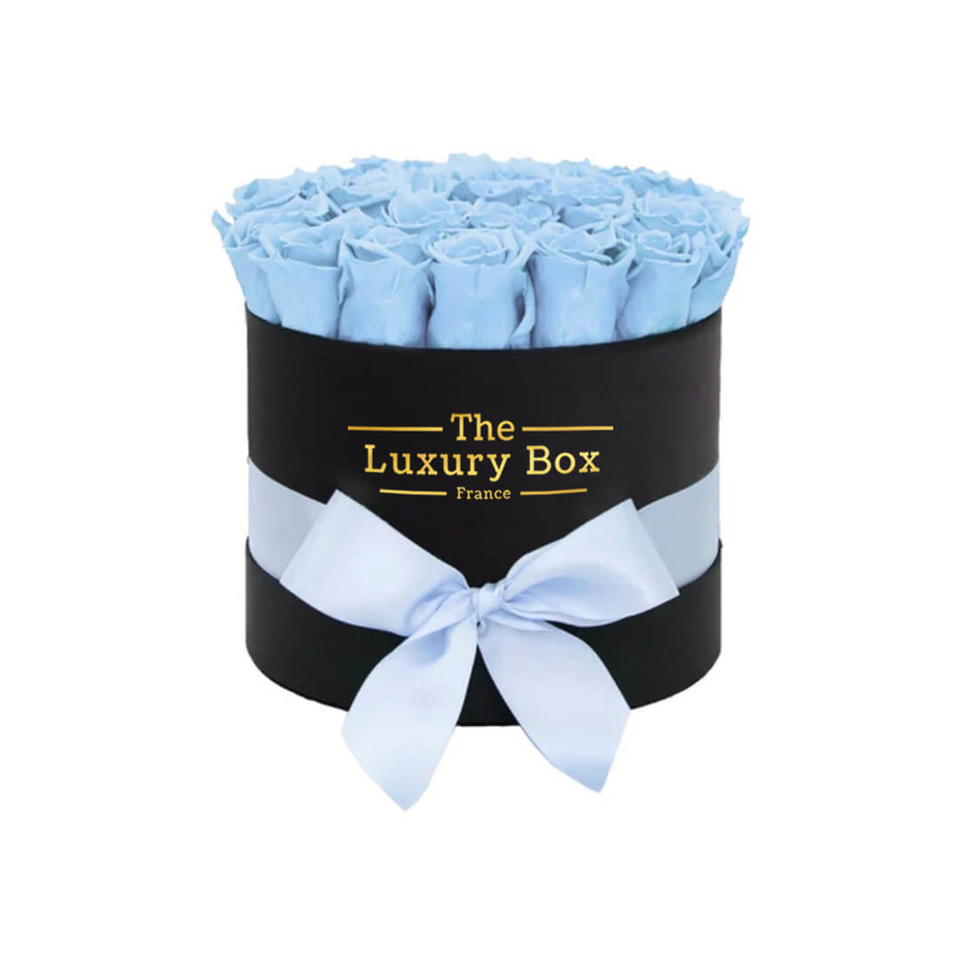 Commander/Acheter un coffret de roses éternelles turquoise