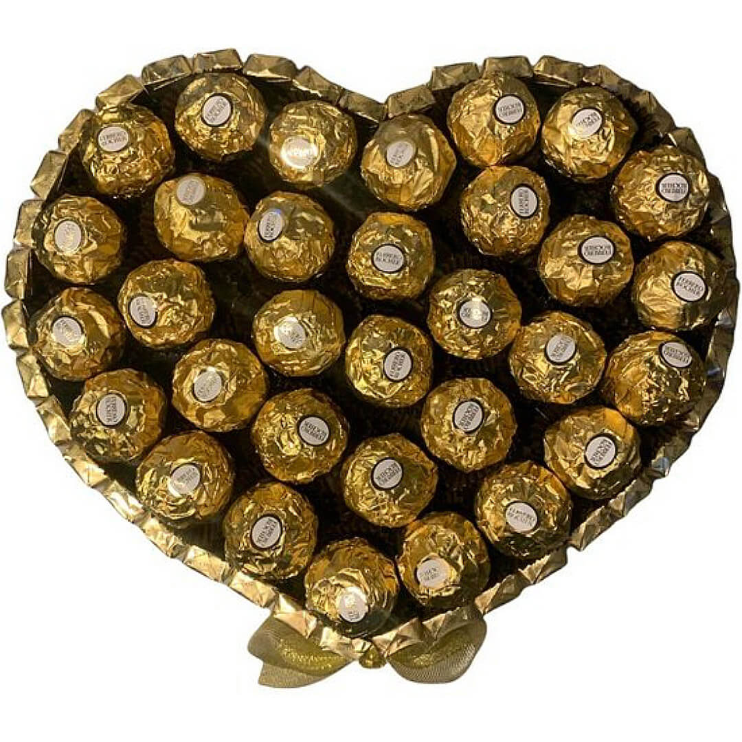 Coeur de Ferrero et Chocolats Merci