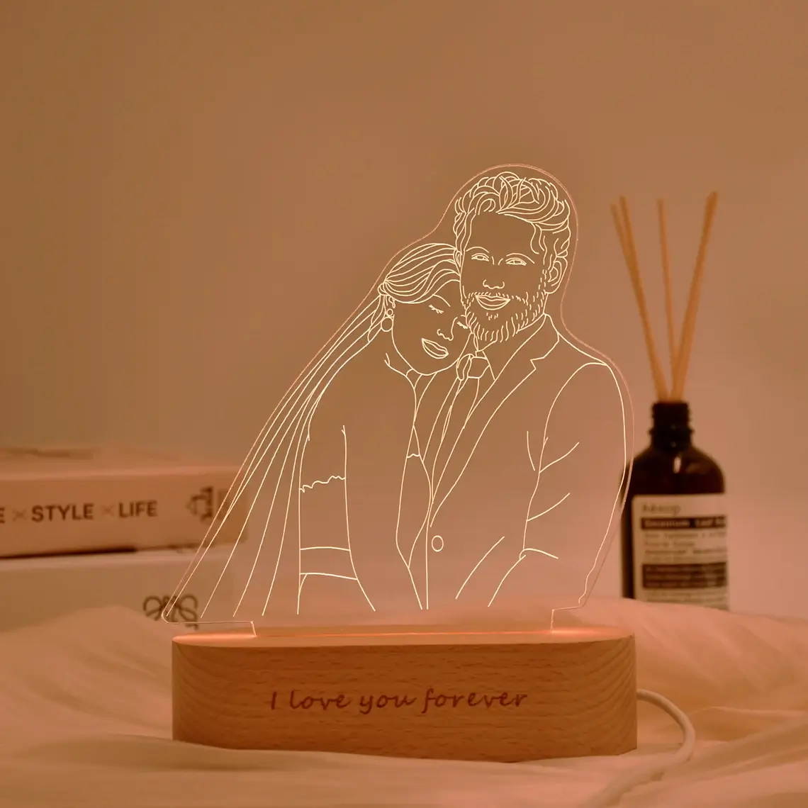Lampe LED 3D Personnalisable 1 | The Luxury Box