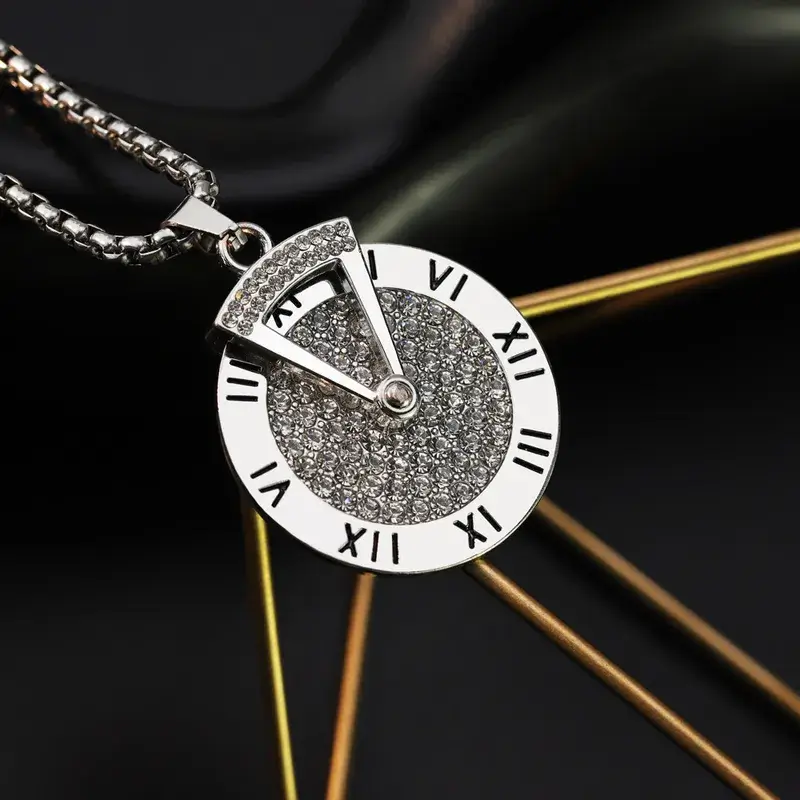 Mode Cadran Acier Inoxydable Collier Placage Strass Acier Inoxydable Colliers | The Luxury Box