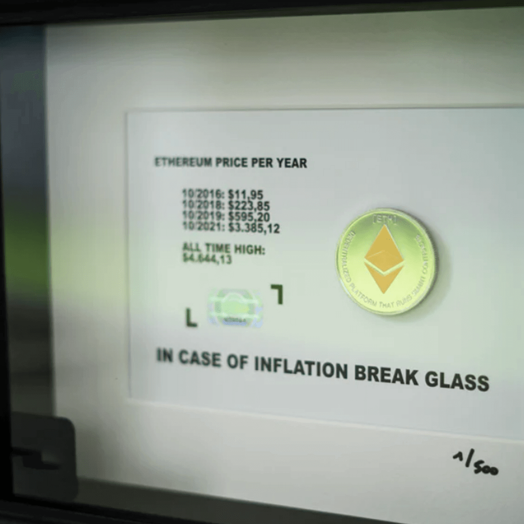 IN CASE OF INFLATION ETHEREUM FRAME | The Luxury Box
