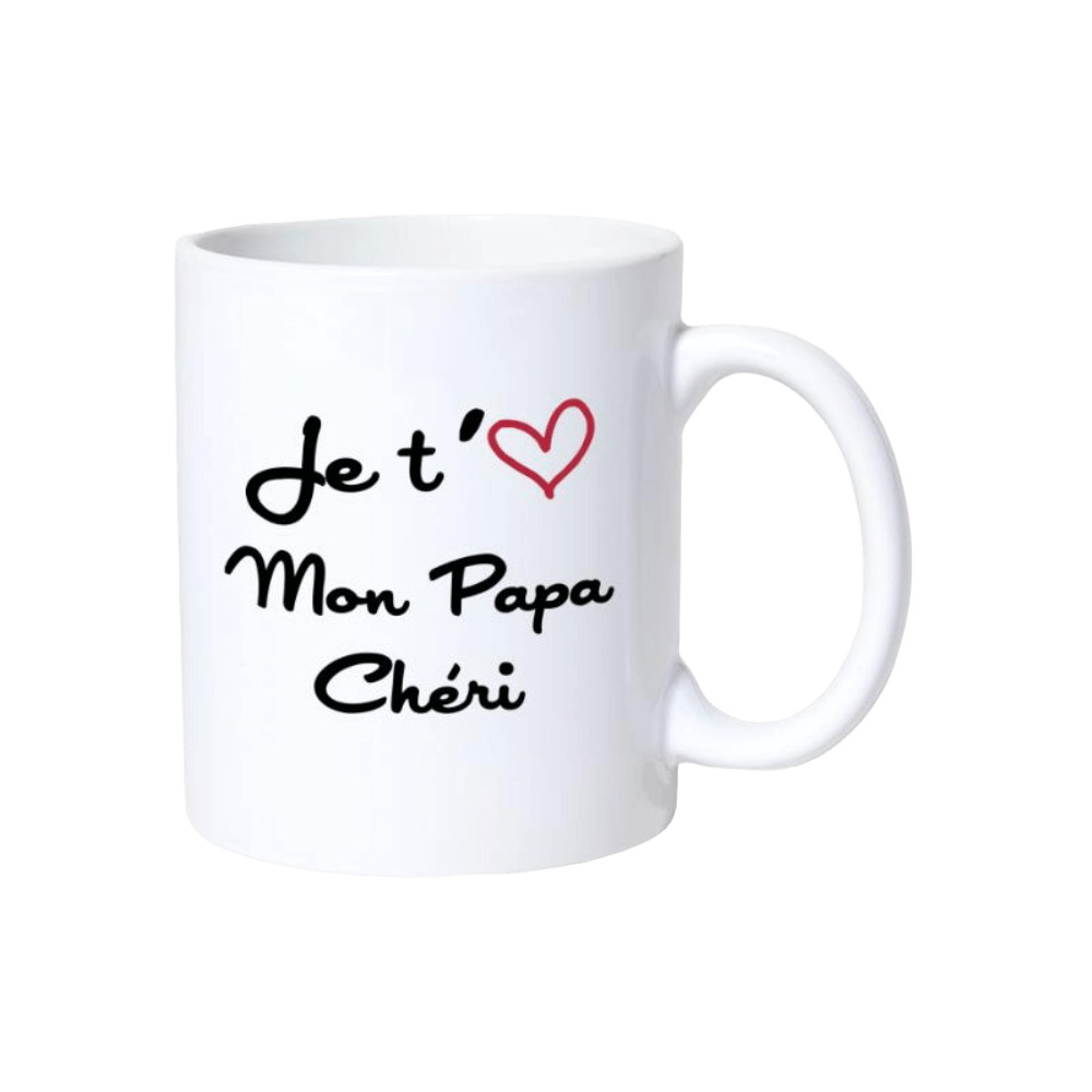 jaime mon papa fete des peres naissance bebe mug 1 | The Luxury Box